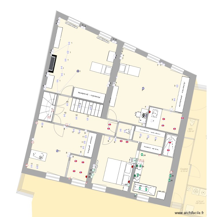 Maison Christopher51 E2. Plan de 26 pièces et 342 m2