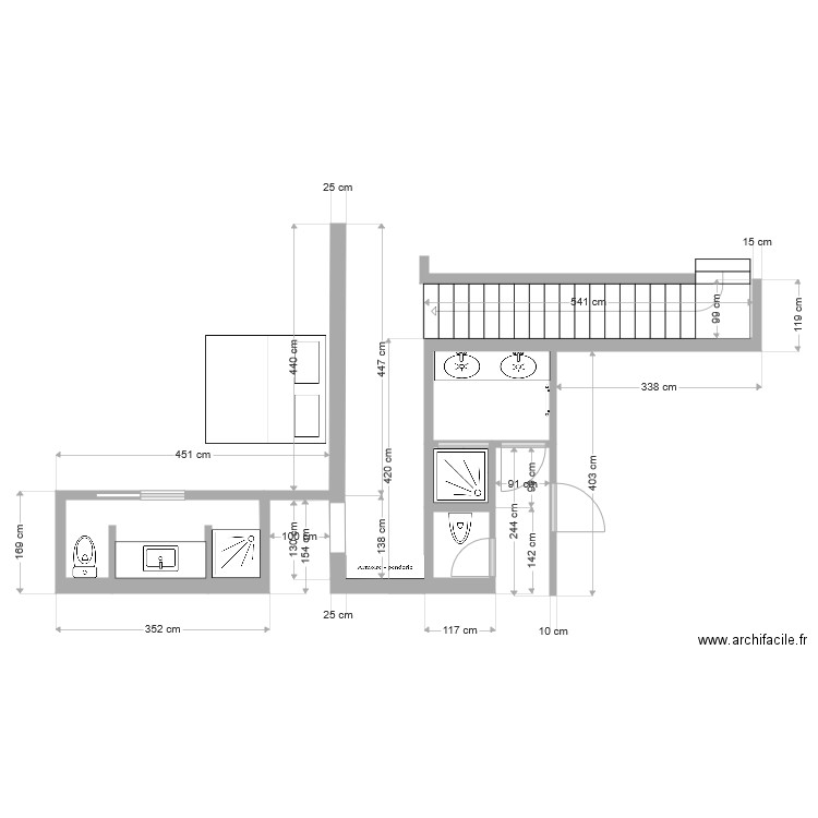 façade l isle. Plan de 0 pièce et 0 m2