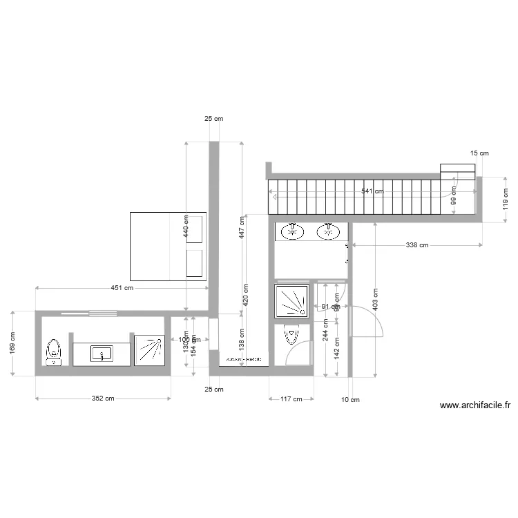 fa&ccedil;ade l isle. Plan de 