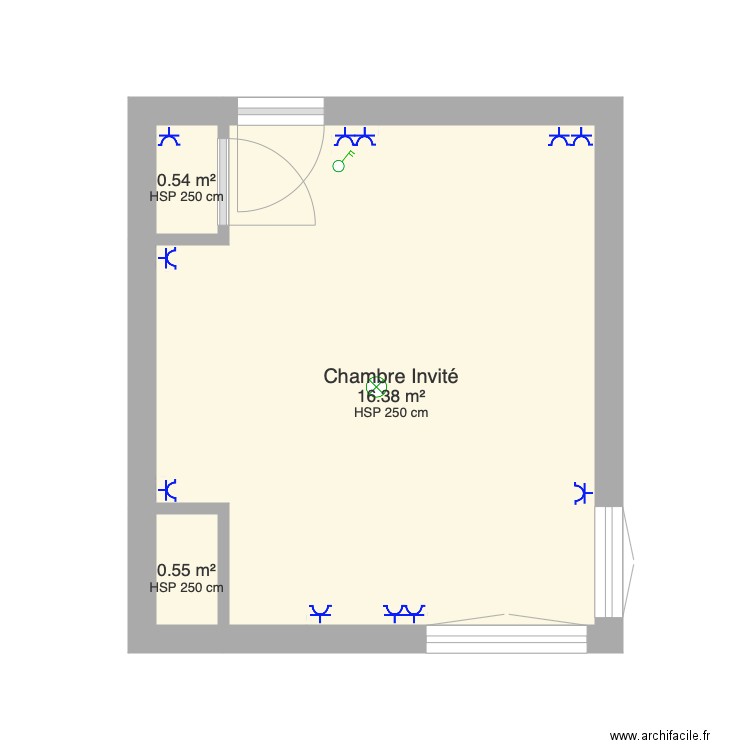 Gioa Chambre Invité. Plan de 0 pièce et 0 m2