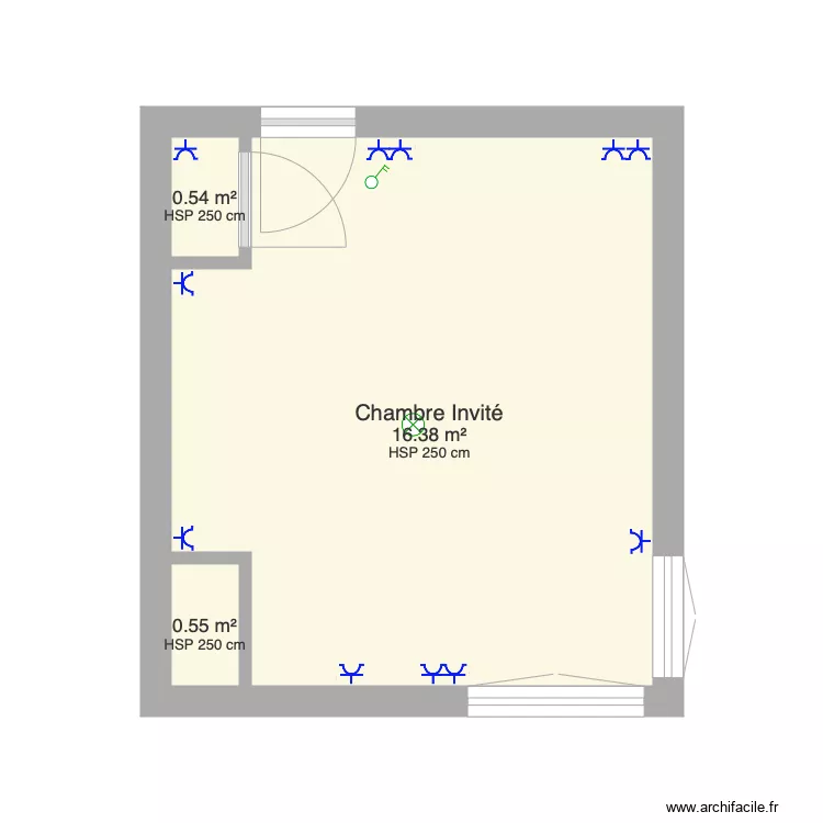 Gioa Chambre Invit&eacute;. Plan de 