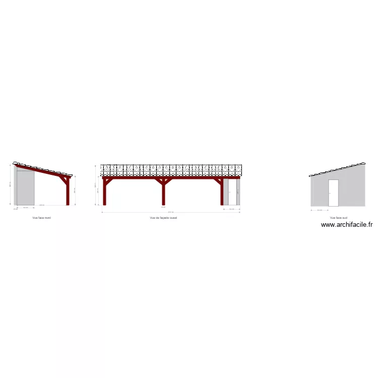 plan pool house 3 vues. Plan de 