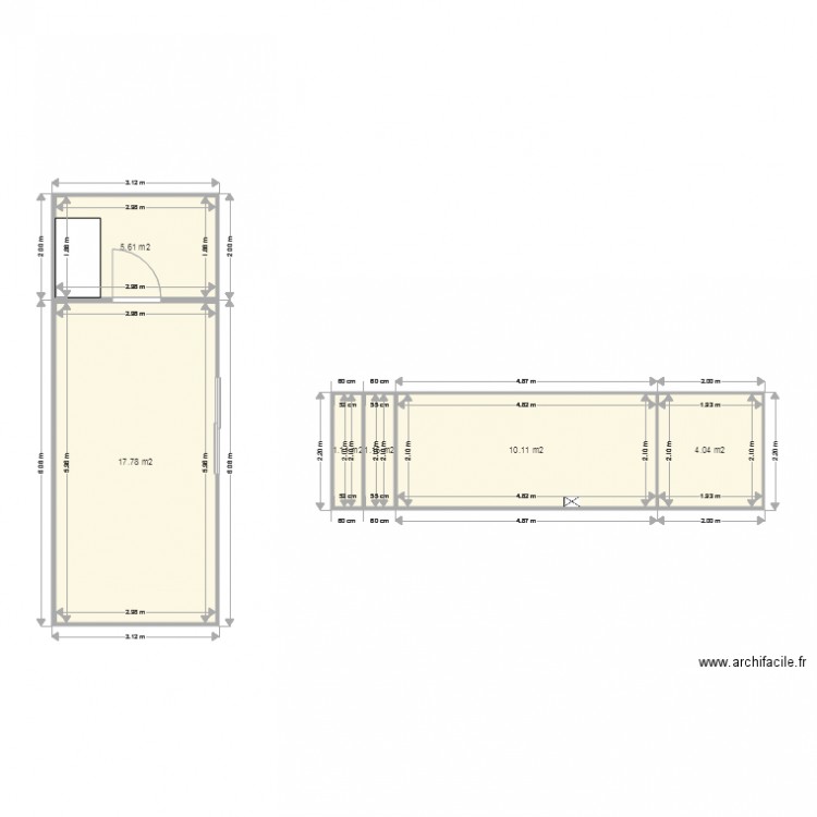 abri jardin avec espace niche . Plan de 0 pièce et 0 m2