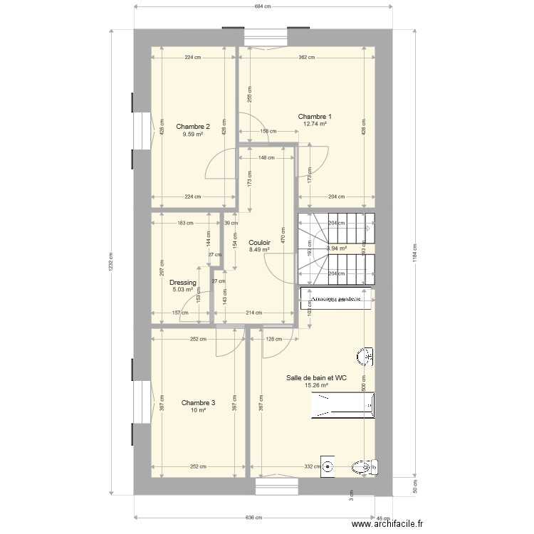 ferme 1er étage. Plan de 0 pièce et 0 m2