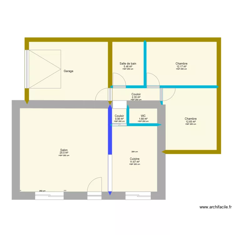 Maison les jaunais extension test v5. Plan de 