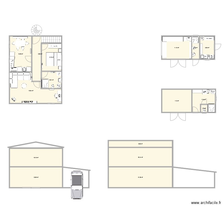 de coupe et abri. Plan de 0 pièce et 0 m2