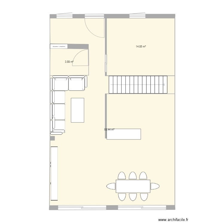 Salon JP. Plan de 0 pièce et 0 m2