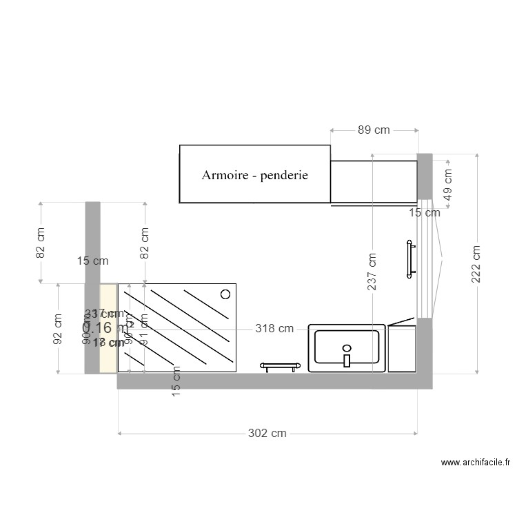 salle de bain 2. Plan de 0 pièce et 0 m2