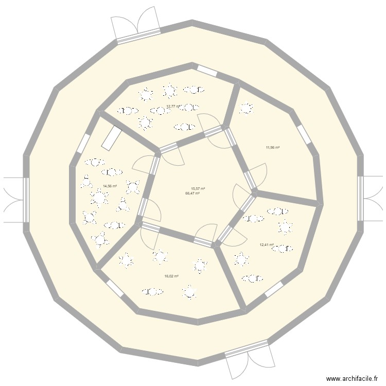 ingé. Plan de 7 pièces et 249 m2