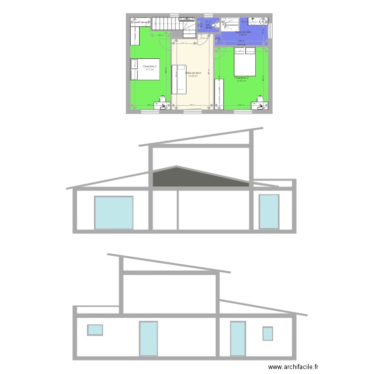 Créanoé étage FR. Plan de 0 pièce et 0 m2