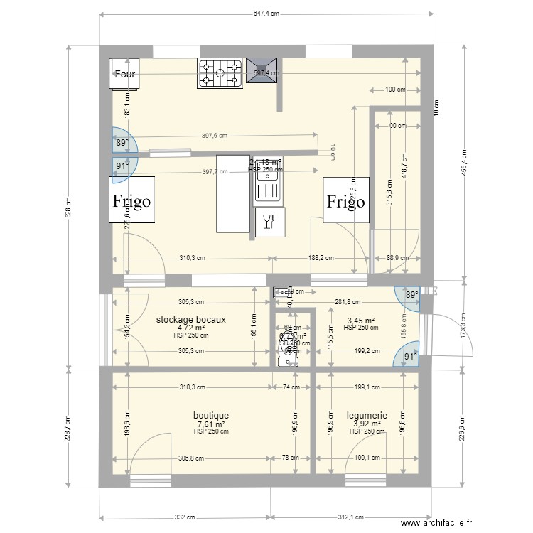 conservie-jfbourgoing2. Plan de 6 pièces et 45 m2