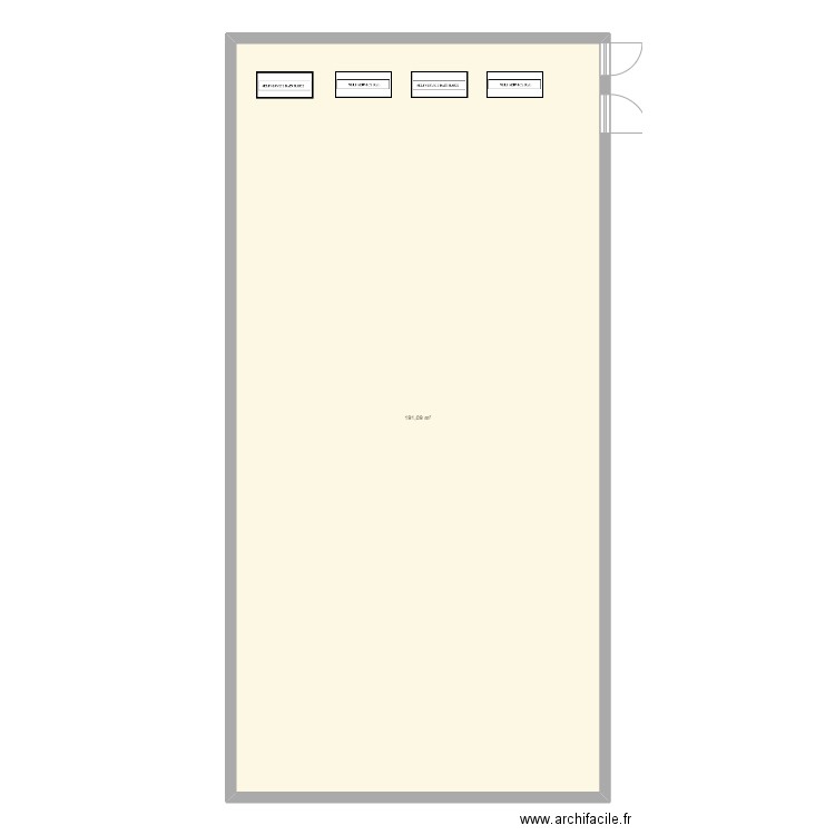 PLAN MILITAIRE SALLE 300P. Plan de 1 pièce et 191 m2