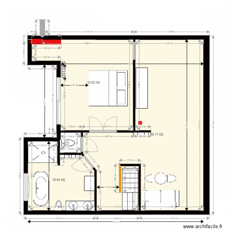 1 étage . Plan de 0 pièce et 0 m2