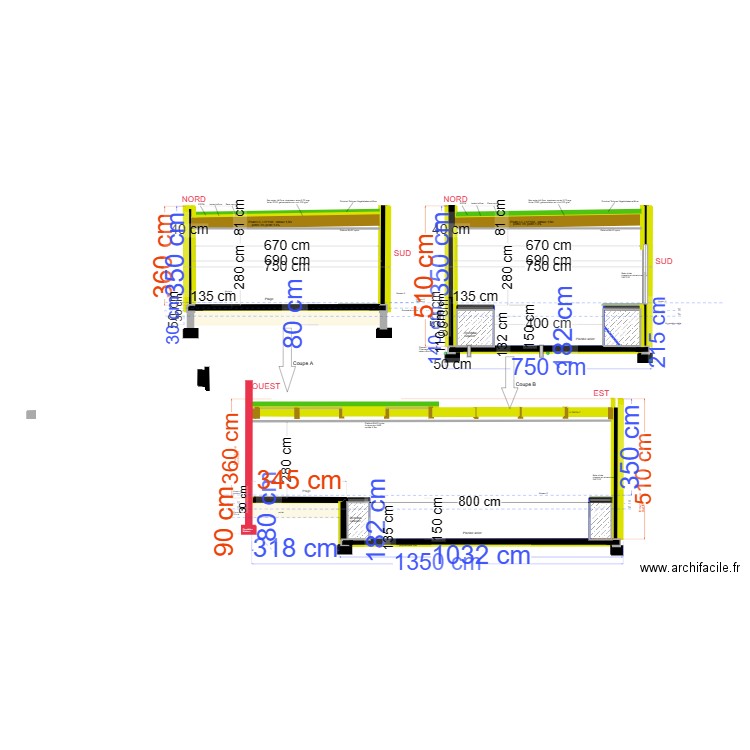piscine coupe nord-sud béton acier v3. Plan de 0 pièce et 0 m2