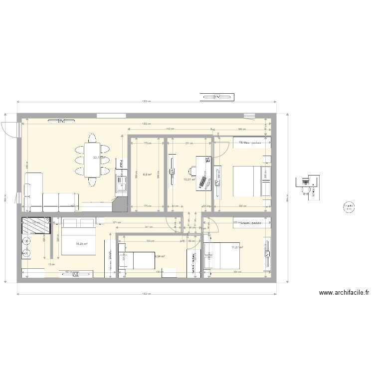 appart bois 2 agrandissemnt . Plan de 0 pièce et 0 m2