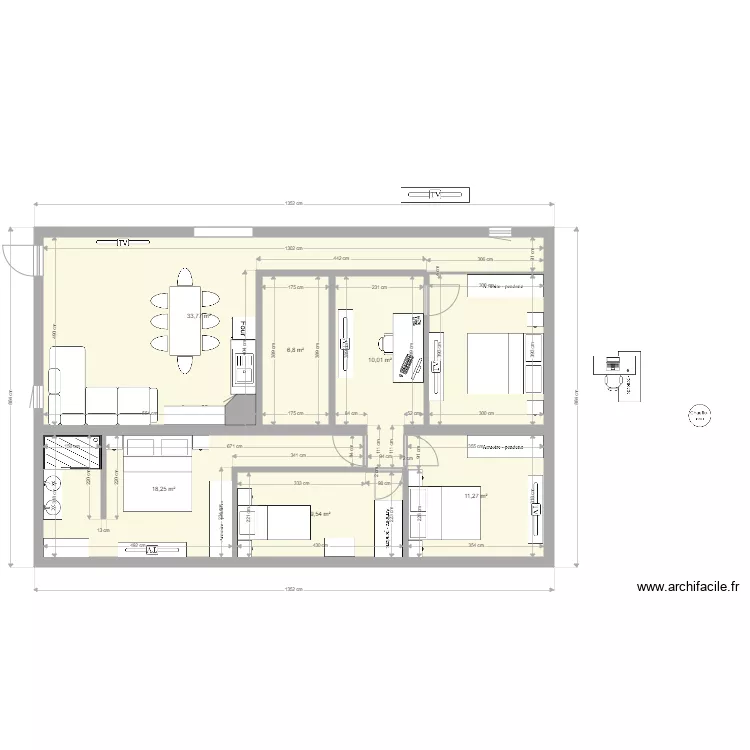 appart bois 2 agrandissemnt . Plan de 0 pièce et 0 m2