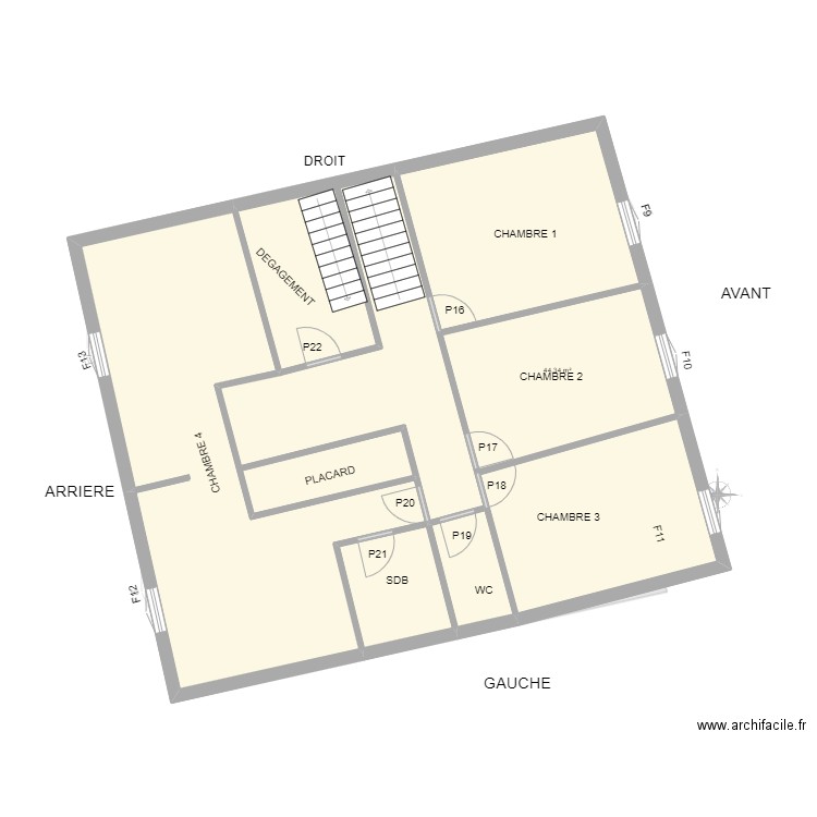 OUAKNIN 1er etage . Plan de 12 pièces et 337 m2