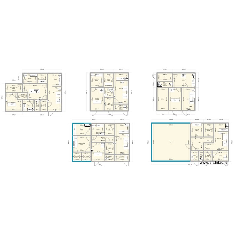 ONDET EANA. Plan de 44 pièces et 310 m2