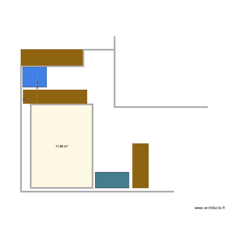 Jardin. Plan de 1 pièce et 12 m2