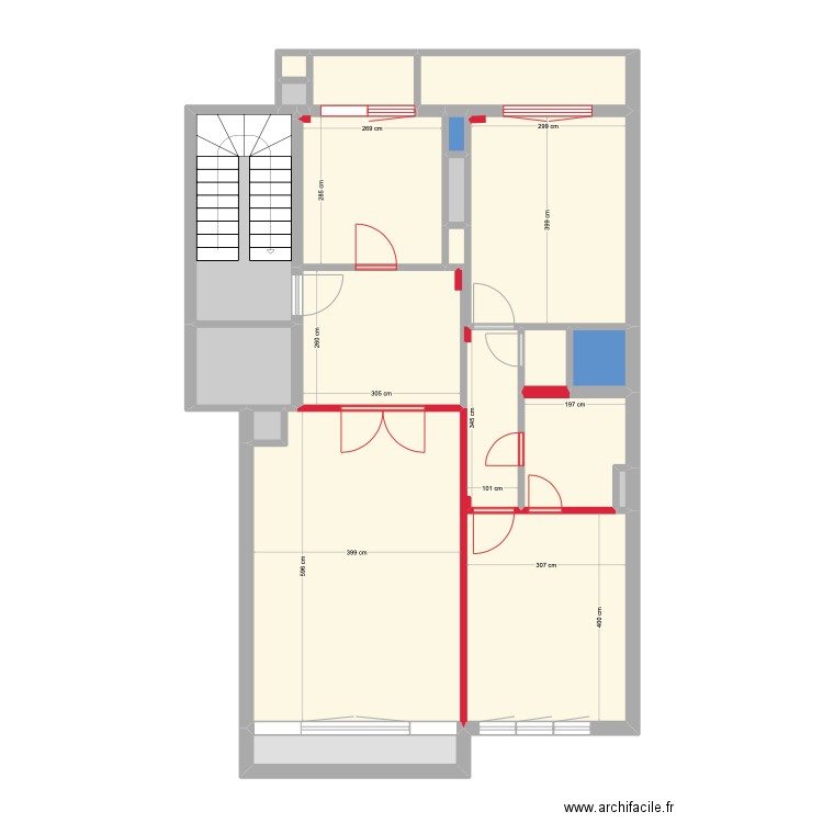 Meerlaan Démomotions. Plan de 18 pièces et 92 m2