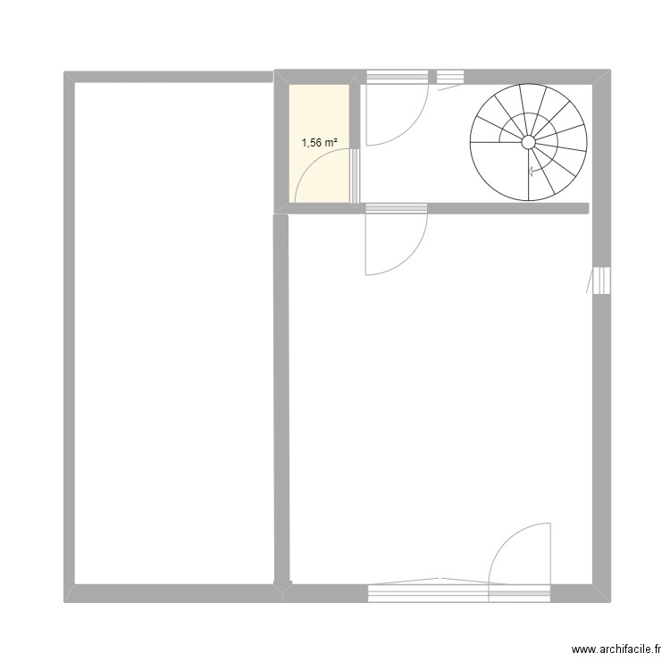 Aménagement garage 1. Plan de 1 pièce et 2 m2