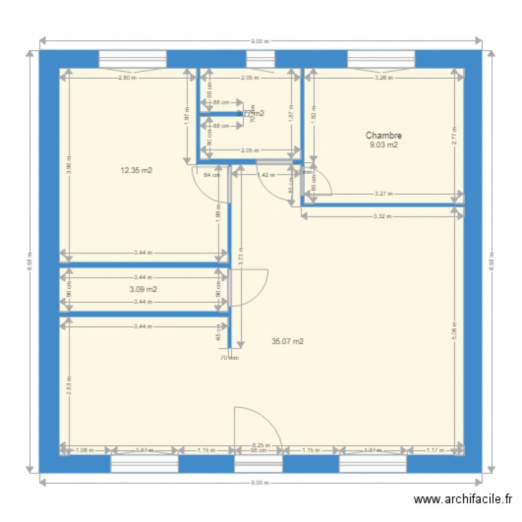 Nouveau maison Georges Bernard Romans. Plan de 0 pièce et 0 m2