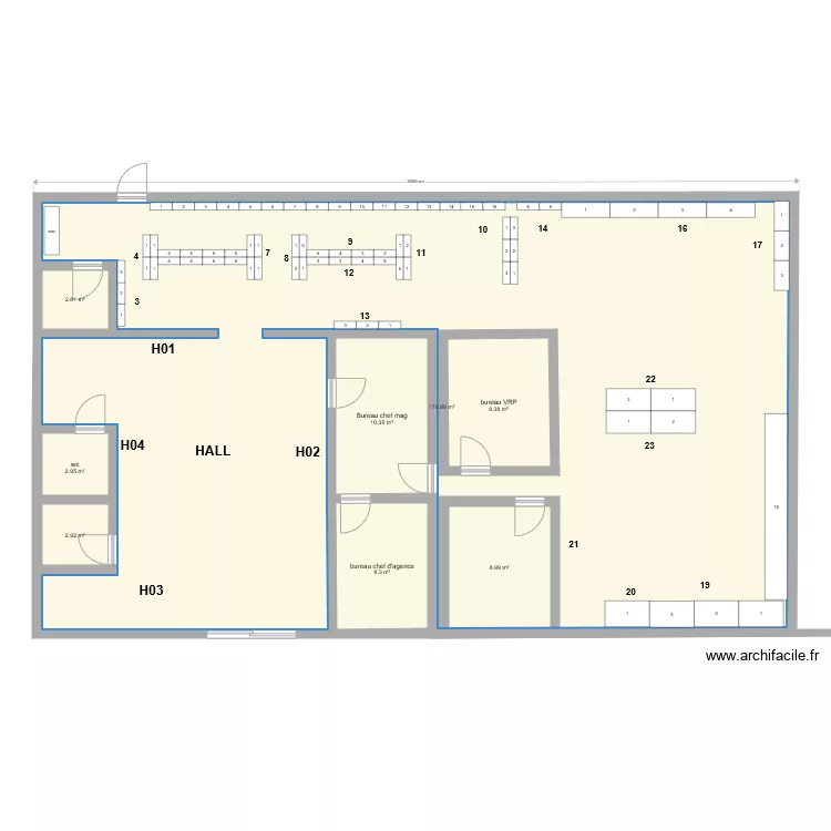 agence Yesss colomiers. Plan de 