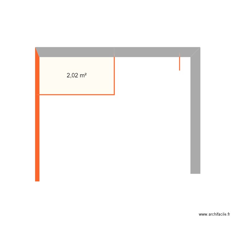 plan garage. Plan de 1 pièce et 2 m2