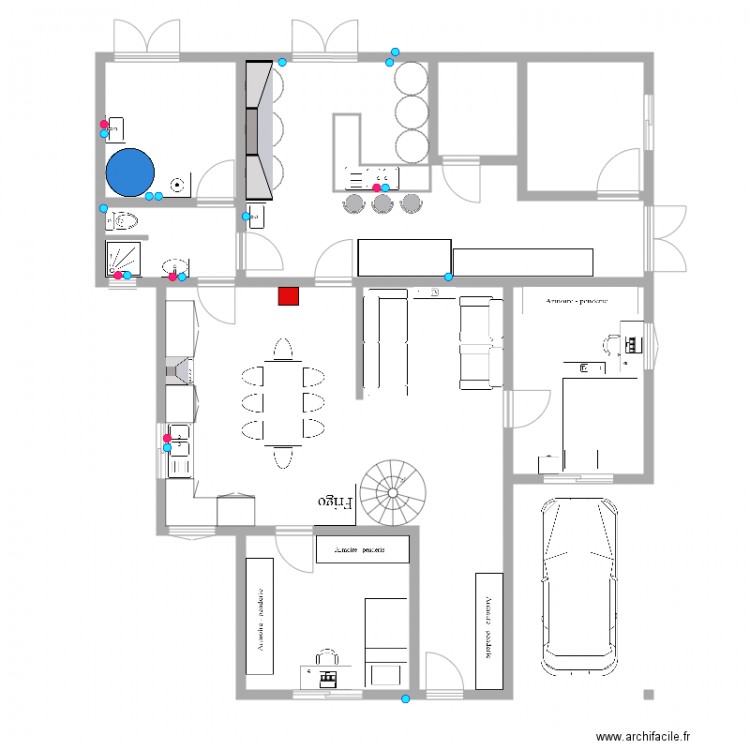 Bungalow tout seul. Plan de 0 pièce et 0 m2