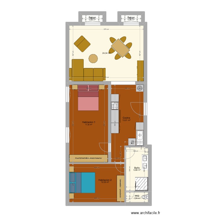 Calle Unio Derecha Proyecto. Plan de 0 pièce et 0 m2