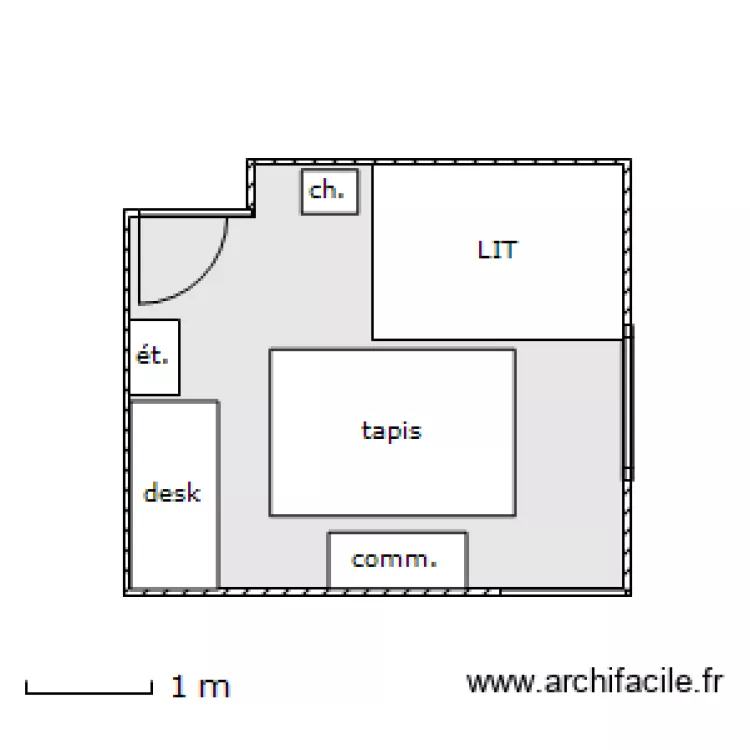 chambre 1. Plan de chambre 1. Plan de