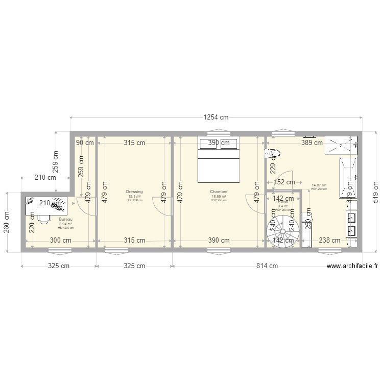 Plan Plancher Chauffant 1er. Plan de 0 pièce et 0 m2