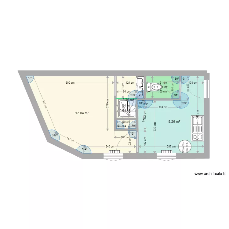 Plan du T1 Duf. Plan de 4 et 24 m² Plan du T1 Duf. Plan de 4 et 24 m²