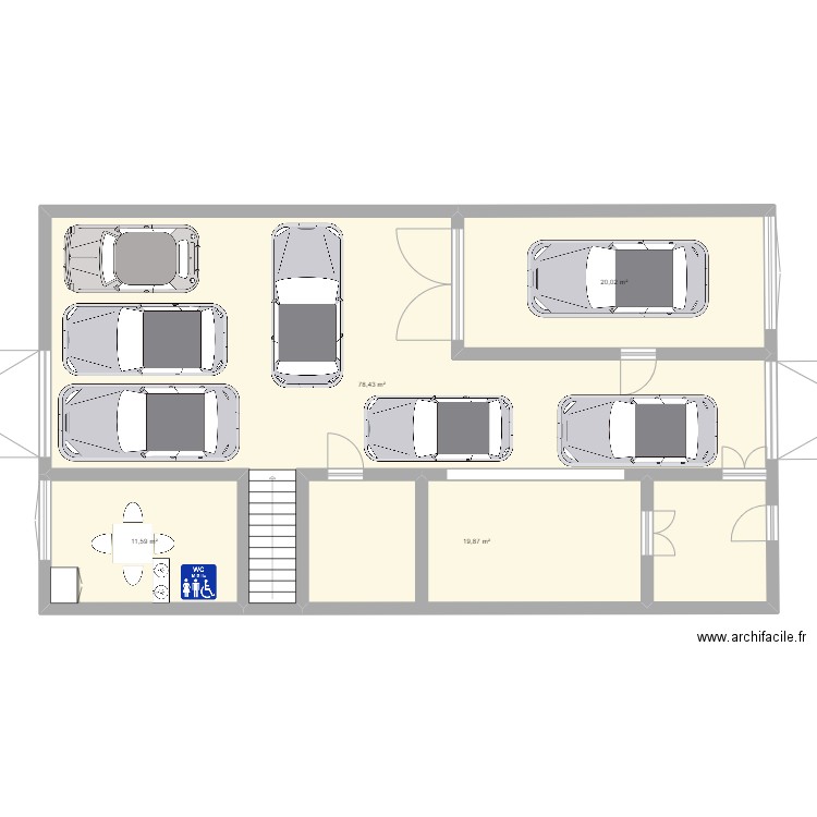 plan atelier travail. Plan de 0 pièce et 0 m2
