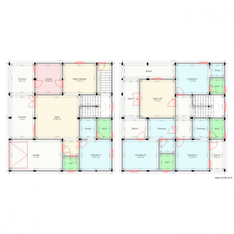 plan 5 pieces definitif. Plan de 0 pièce et 0 m2