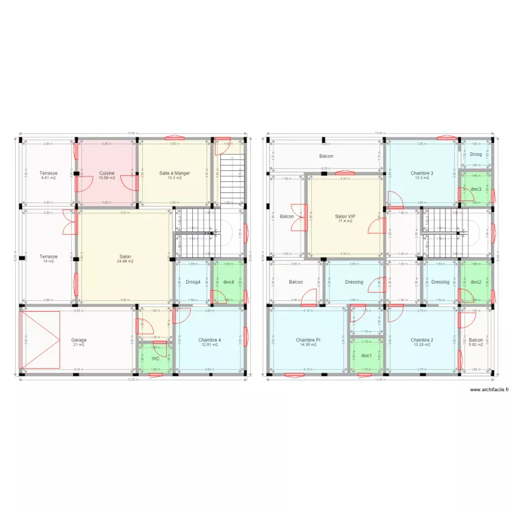 plan 5 pieces definitif. Plan de 