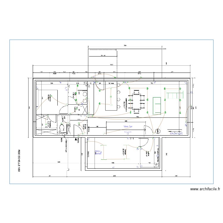 plan elec RDC. Plan de 0 pièce et 0 m2