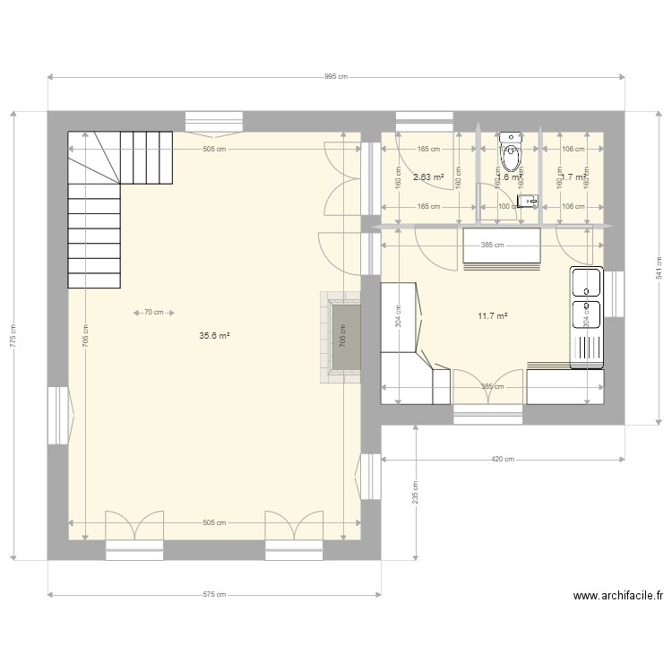 Plan RDC et Etage  BEDEL. Plan de 0 pièce et 0 m2