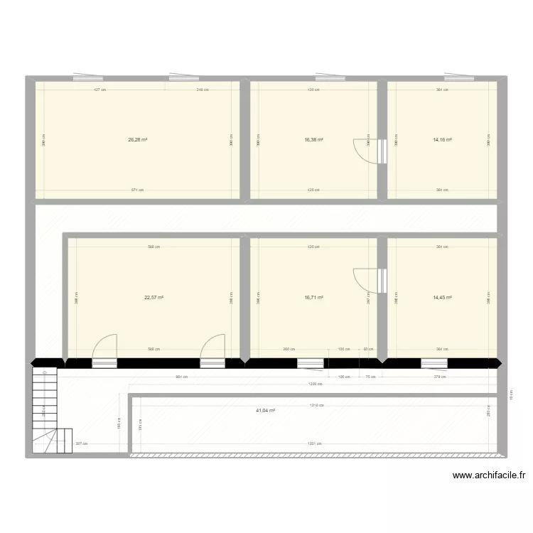 173 R&eacute;publique R+1 r&eacute;no light. Plan de 