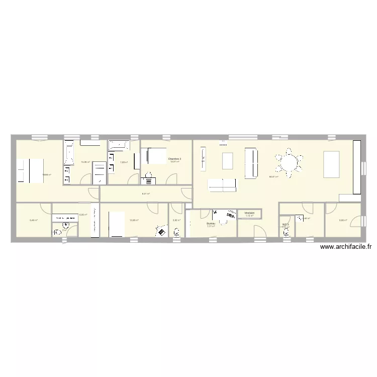 Maison 5. Plan de 