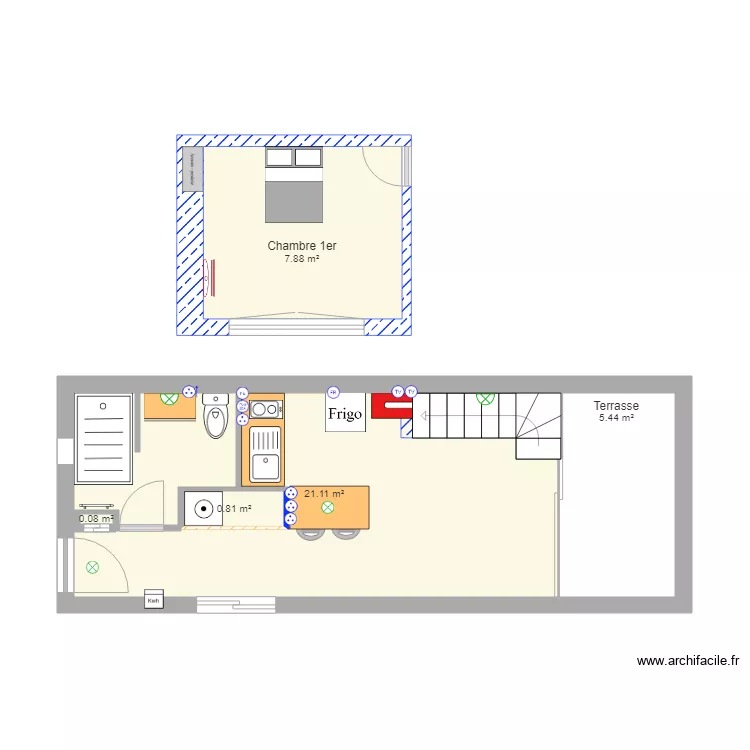 Duplex 35 M2 DREAMLIFE 2. Plan de 