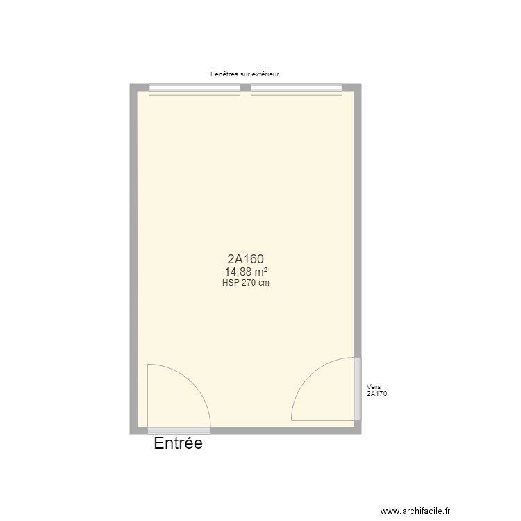 Bureau 2A160 FS. Plan de 0 pièce et 0 m2