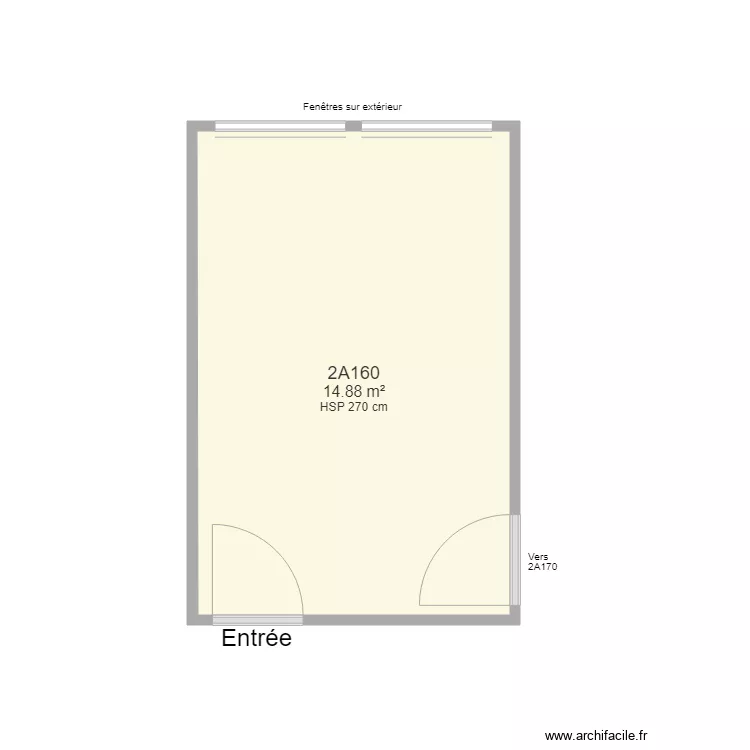 Bureau 2A160 FS. Plan de 