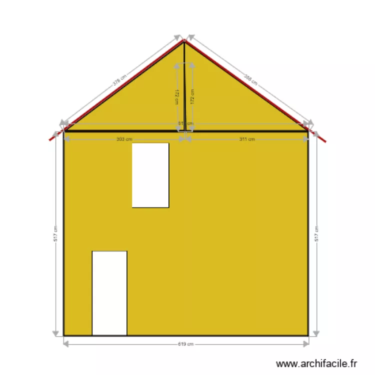 coupe est. Plan de coupe est. Plan de