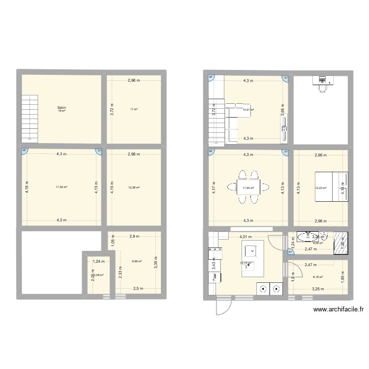 Appartement sur la 11e rénovation. Plan de 0 pièce et 0 m2 Appartement sur la 11e rénovation. Plan de 0 pièce et 0 m2
