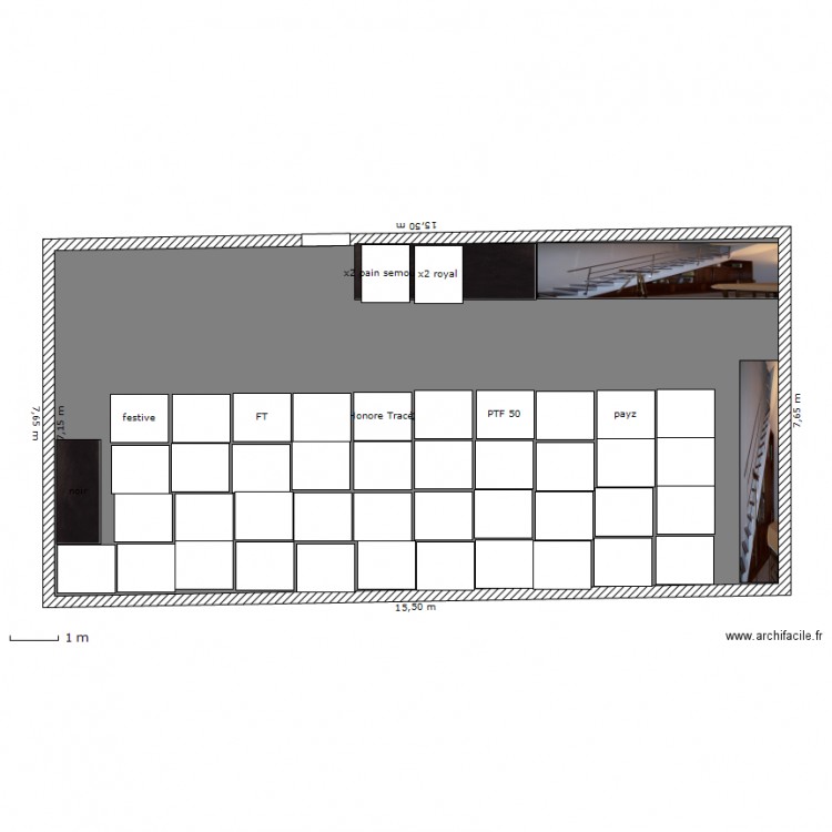 1er étage grande salle. Plan de 0 pièce et 0 m2