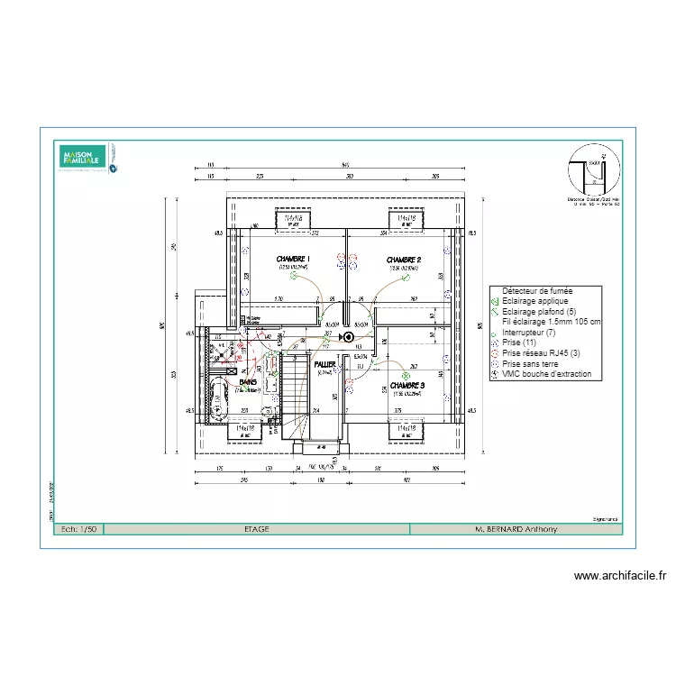 BERNARD ETAGE ELEC. Plan de 