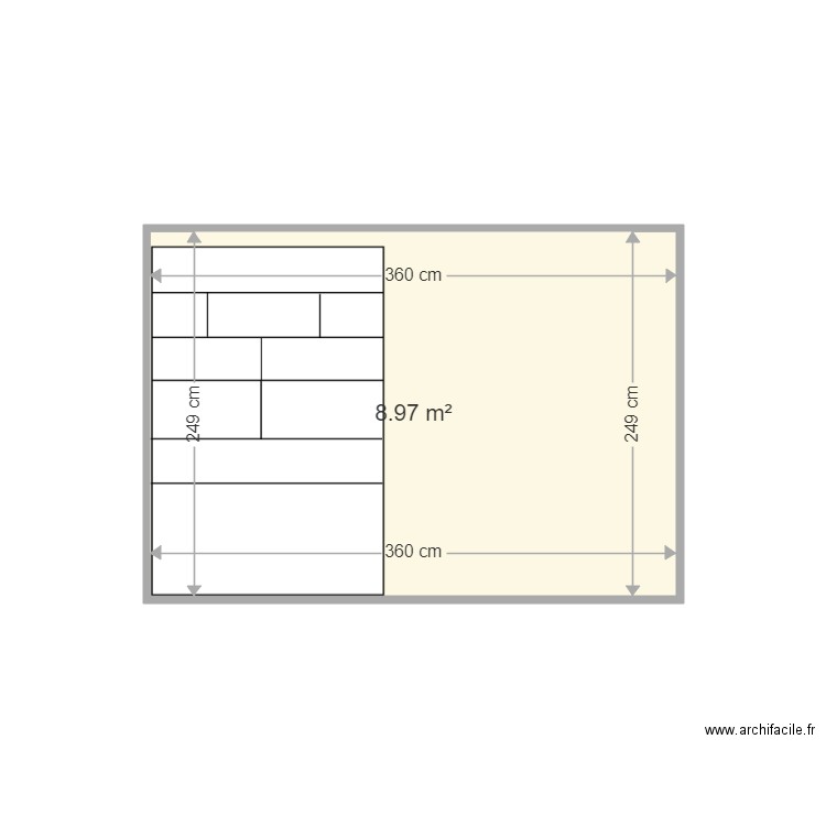 bibliotheque amandine. Plan de 0 pièce et 0 m2