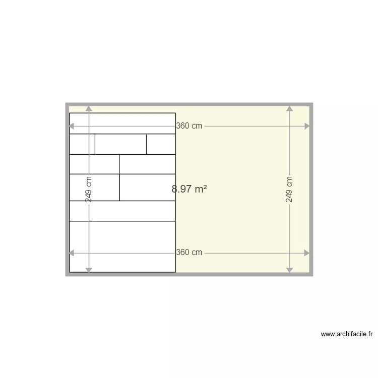 bibliotheque amandine. Plan de 