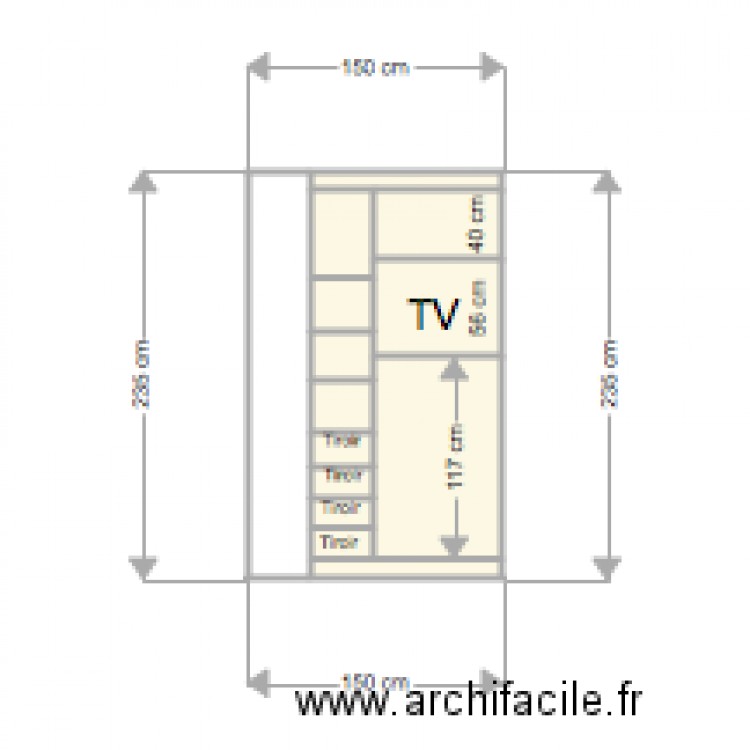 dressing chambre. Plan de 0 pièce et 0 m2